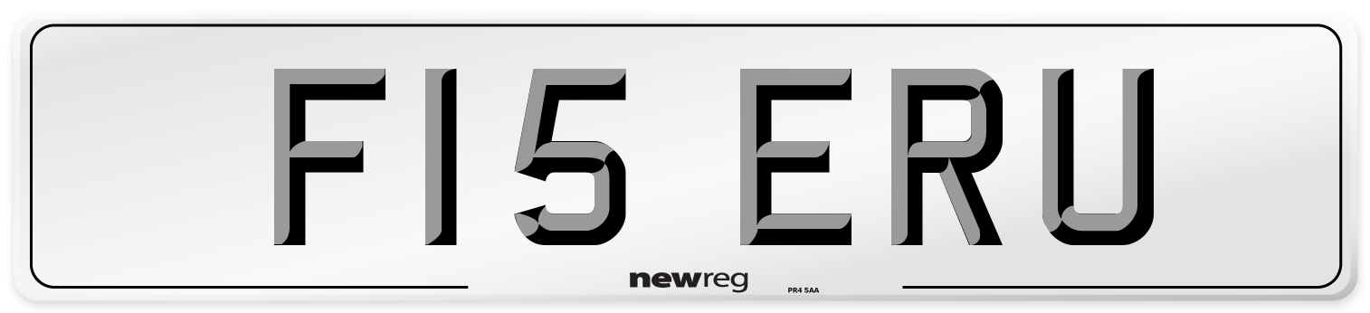 F15 ERU Number Plate from New Reg